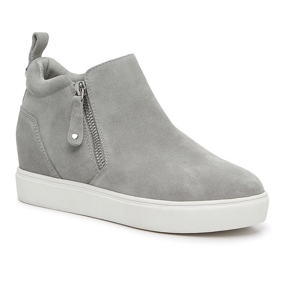 Steve Madden Shoes - Steve Madden Silat High Top Wedge Sneaker Gray Size 11 Dual aside Zipper